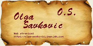 Olga Savković vizit kartica